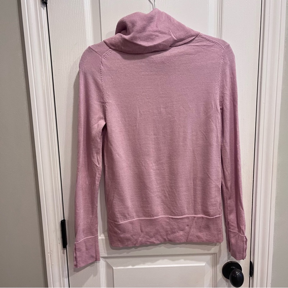 Talbots 100% Merino Wool Cowl Neck Sweater Light Pink Small Minimalist Soft - Picture 5 of 9